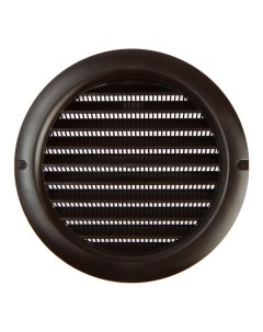 Решетка вентиляционная d 125 мм круглая с сеткой фланец неразъемная коричневый Zein