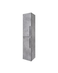 Шкаф пенал Rock 35 35х165 см подвесной левый бетон светло серый Misty