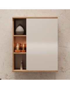 Шкаф универсальный в ванную комнату Vivoline белый дуб 60х72х16 5 см Vivo trade
