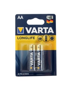 Батарейка алкалиновая 5217297 LongLife AA LR6 2BL 1 5В блистер 2 шт Varta