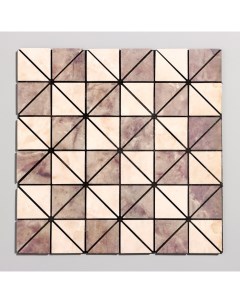 Панель самоклеящаяся 30 30см мягкая треугольники коричневые Nobrand