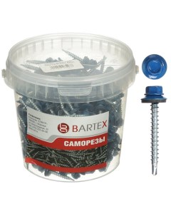 Саморез кровельный диаметр 4 8х50 мм 150 шт синий банка Bartex
