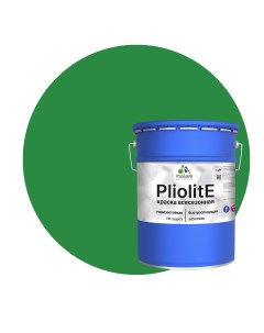 Краска Pliolite всесезонная фасадная RAL 6032 зеленый глянцевая 18 кг Malare
