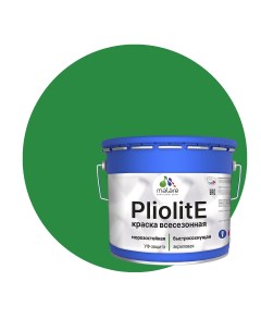 Краска Pliolite всесезонная фасадная RAL 6032 зеленый матовая 12 5 кг Malare