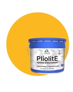 Краска Pliolite всесезонная фасадная RAL 1023 желтый матовая 12 5 кг Malare