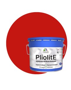 Краска Pliolite всесезонная фасадная RAL 3020 красный матовая 12 5 кг Malare