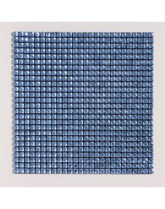 Панель самоклеящаяся 30 30см мозайка клетка синяя Nobrand