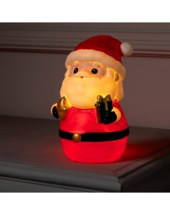 Светодиодная фигура Дед Мороз 8 x 19 x 8 см пластик батарейки LR44х3 свечение теплое Luazon lighting