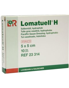 Повязка Ломатюль мазевая стерильная с гидрофобной мазью 5х5см 10 шт 23314 Lohmann & rauscher