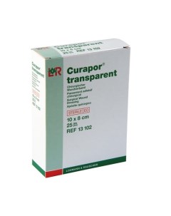 Повязка Transparent прозрачная влагозащитная для ран 10х15см 25 шт 13103 Curapor