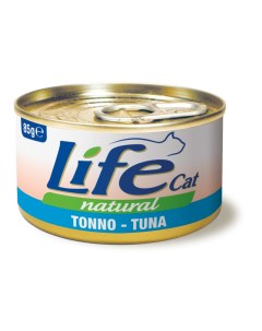 Консервы для кошек Natural тунец в бульоне 85г Lifecat