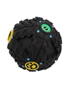 Игрушка для собак Хихикающий мячик со звуком чёрный резина диаметр 9 см Pet universe