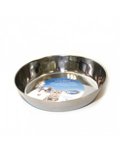 Одинарная миска для собак низкая металл серебристый 0 2 л Duvo+