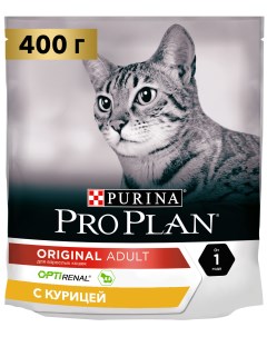 Сухой корм для взрослых кошек Original OptiRenal курица 0 4 кг Pro plan