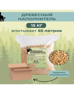 Наполнитель для кошачьих туалетов древесный 15 кг Многое.ру