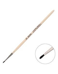 Кисть Белка круглая 0 диаметр обоймы 1 мм длина волоса 5 мм деревянная ручка Callig Nobrand