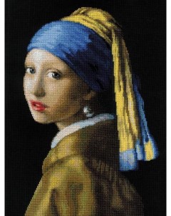 Набор для вышивания Девушка с жемчужной сережкой по мотивам картины Я Ве Риолис (premium)