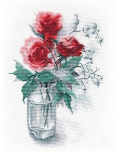 Набор для вышивания Розы и снежноягодник Овен