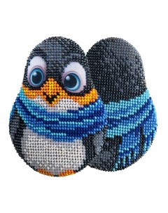 В549 Набор для вышивания бисером Кроше Пингвин 10 8см Кроше (радуга бисера)
