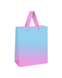 Пакет подарочный 26 х 32 х 12 см Duotone Light blue Pink gradient Meshu