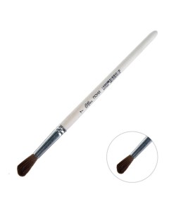 Кисть Пони круглая 7 диаметр обоймы 7 мм длина волоса 24 мм деревянная ручка Callig Nobrand