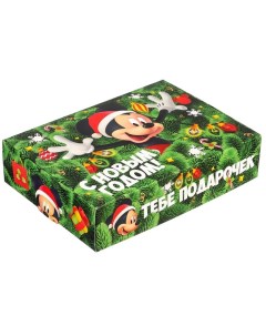 Коробка складная 21х15х5 см С Новым годом Микки Маус и друзья 2 шт Disney
