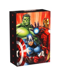 Коробка складная 16х23х7 5 см Супер герои Мстители 2 шт Marvel