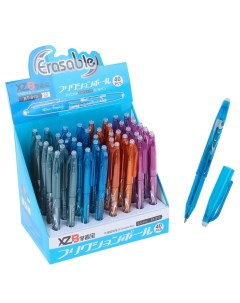Ручка шариковая со стираемыми чернилами линия 0 5 мм стержень синий корпус МИКС штрихк Nobrand
