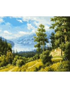 Картина по номерам Лесной пейзаж 40x50 Белоснежка
