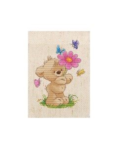Набор для вышивания Мишка с цветком Белоснежка