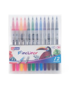 Фломастеры 872 12 12 цветов кисточка капиллярная ручка Skyglory