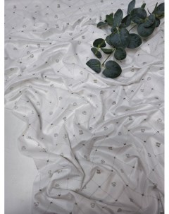 Ткань Плюш Гладкие мишки на белом 100х180см Nobrand