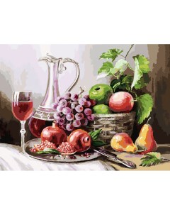 Картина по номерам Натюрморт с фруктами 30x40 Белоснежка