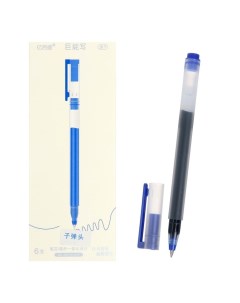 Ручка гелевая 0 5мм синяя бесстержневая длина письма 1600 метров штрихкод на штуке Nobrand