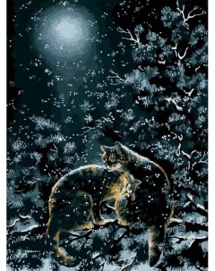 Картина по номерам Любовь под снегом Белоснежка