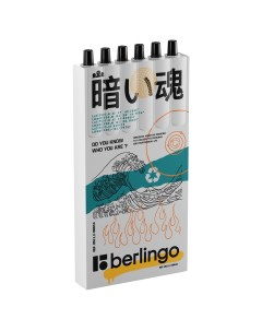 Ручка шариковая Glyph автоматическая синие 0 7 мм грип рисунок soft touch Berlingo