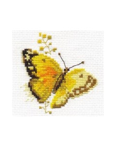 Набор для вышивания Яркие бабочки Желтая136833 Alisa