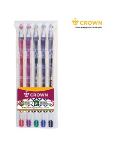Набор ручек гелевых Hi Jell Color разноцветные 0 5 мм 5 шт Crown
