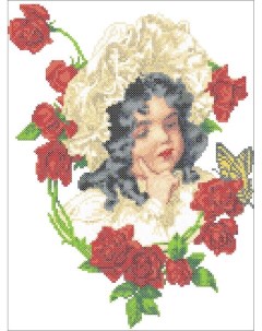 Набор для вышивания Девочка в розах КТКН170 Каролинка
