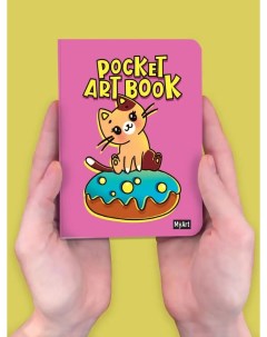 Скетчбук Pocket Artbook Котик на пончике 80 7831 Myart