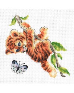 Набор для вышивания Любопытный тигренок Многоцветница