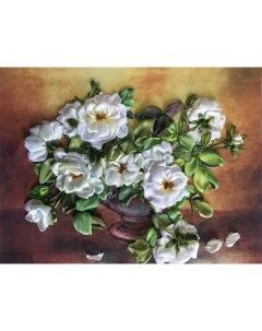 Набор для вышивания Белые розы КЛ Н 3047 Каролинка