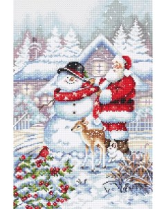 Набор для вышивания Snowman and Santa L8015 Letistitch