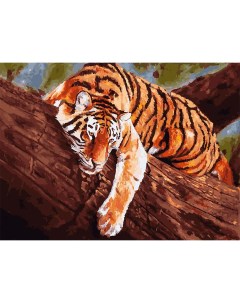 Картина по номерам Тигр на дереве Белоснежка