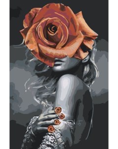 Картина по номерам Девушка роза Живопись по номерам