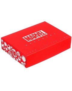 Коробка складная красная 21х15х5 см Мстители 2 шт Marvel
