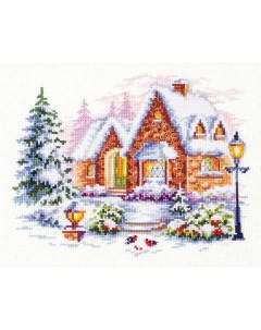 Набор для вышивания Зимний домик Чудесная игла