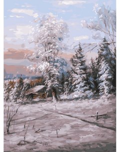 Картина по номерам Зимний день 30x40 Белоснежка
