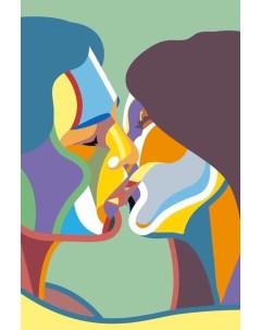 Картина по номерам Абстрактный поцелуй Живопись по номерам