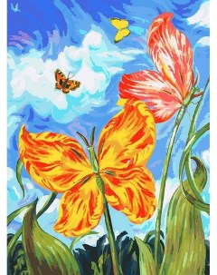 Картина по номерам Бабочки 30x40 Белоснежка